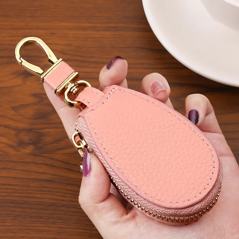 Top Trends: Men Leather Car Key Wallets Women Key Holder Housekeeper Keys Organizer Keychain Covers Zipper Key Case Bag Unisex Pouch Purse Shoppable Styles