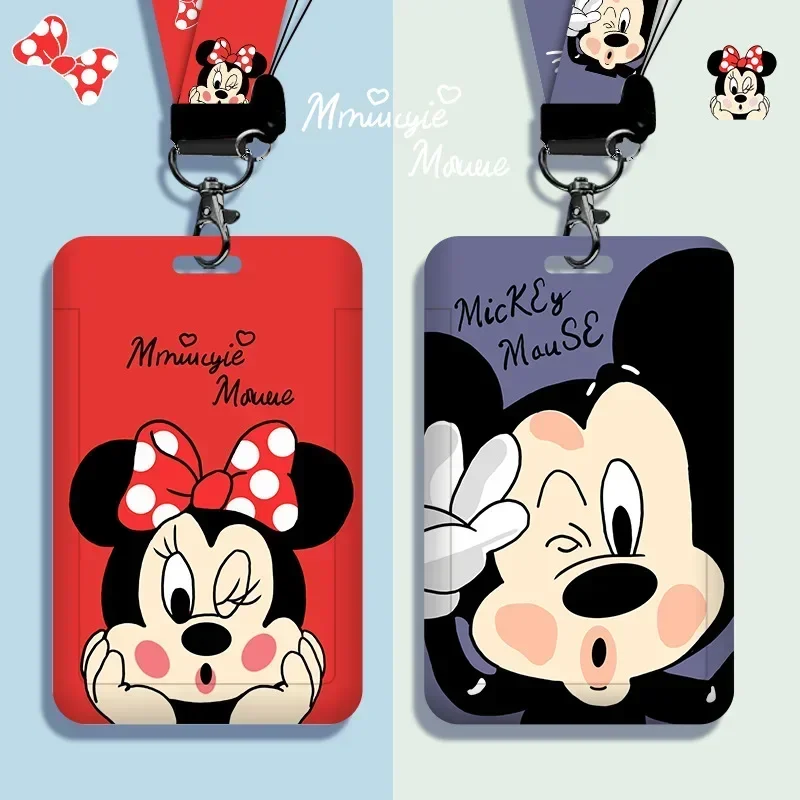 Top Trends: Disney Mickey Card Holders Boys And Girls Cartoon Cute ABS Slide Cover Bus Subway Access School Card Waterproof Protective Cover Shoppable Styles