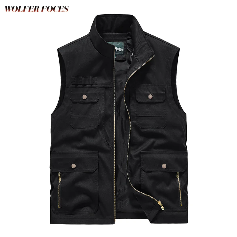 Top Trends: Men&#039;s Summer Vest Tool Coat Black Work Motorcycle Sleeveless Mesh Vests Jackets Military Tactical Male Punk Rave Suit Parka Man Shoppable Styles