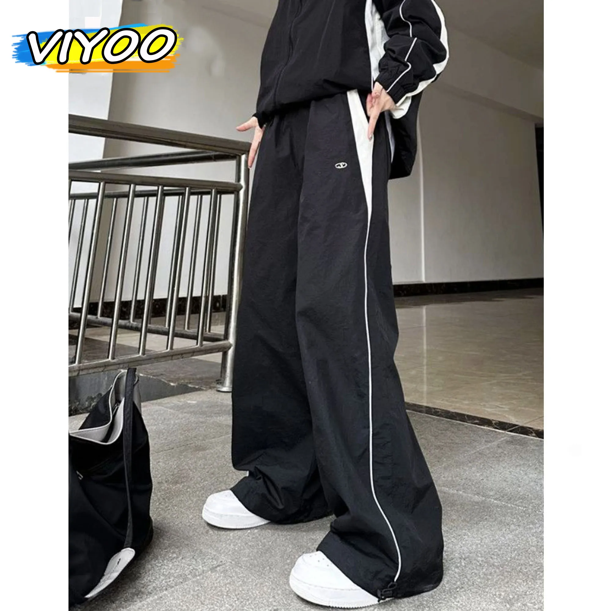 Top Trends: Men's Y2K Clothes Women Baggy Wide Pants Streetwear Joggers Track Pants Korean Oversized Clothing Sweatpants Trousers Techwear Shoppable Styles