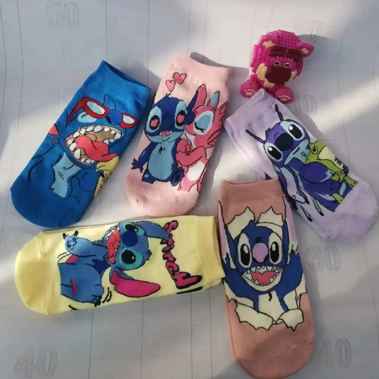 Top Trends: Disney Lilo Stitch Short Multi-Color Boat Socks Spring Autumn Cartoon Simple Breathable Socks For Men And Women Cute Short Socks Shoppable Styles