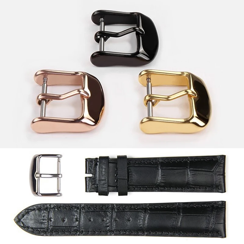 Top Trends: Stainless Steel Watchband Buckle For Women Men Silver Solid Metal Watch Band Clasp Strap Accessories 10 / 12 / 14 / 16 / 18 / 20 / 22mm Shoppable Styles