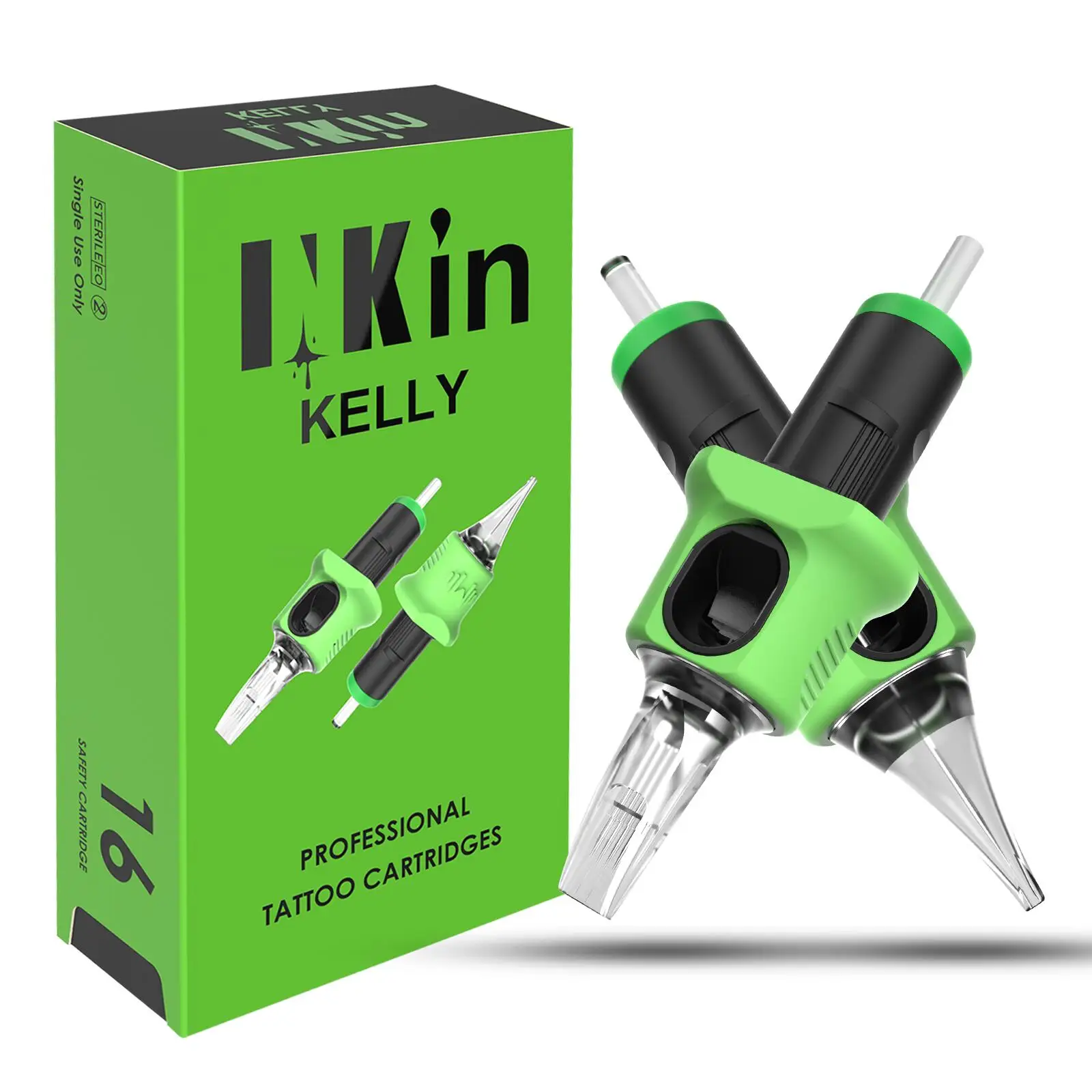 Top Trends: INKin KELLY Cartridge Needles RL RS M1C M1 Tattoo Needles Safety Membrane For Cartridge Tattoo Machines 16 Pcs / Box Shoppable Styles