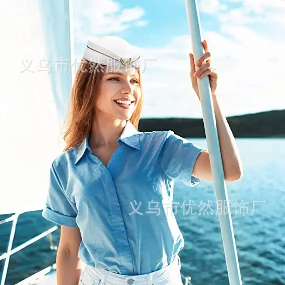 Top Trends: Stewardess Hat Lady Cap Beret Hat Front Desk Ceremonial Hat Snare Drum B British Stage Performance Hat Shoppable Styles - Image 3