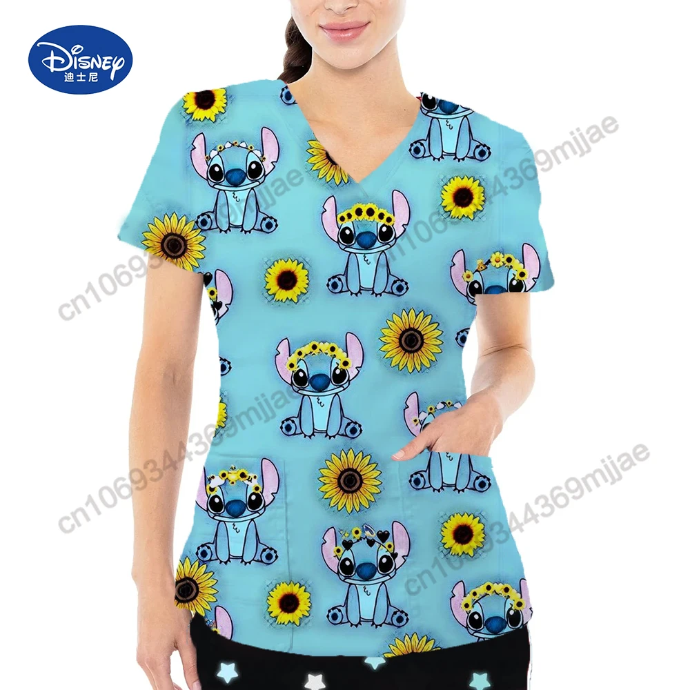 Top Trends: Disney Women's T-shirts For Women Summer 2023 Nurse Uniform Pocket Traf 2023 Woman Kpop Shor Sleeve Ee Shir T Shirt Y2k Tops Yk2 Shoppable Styles