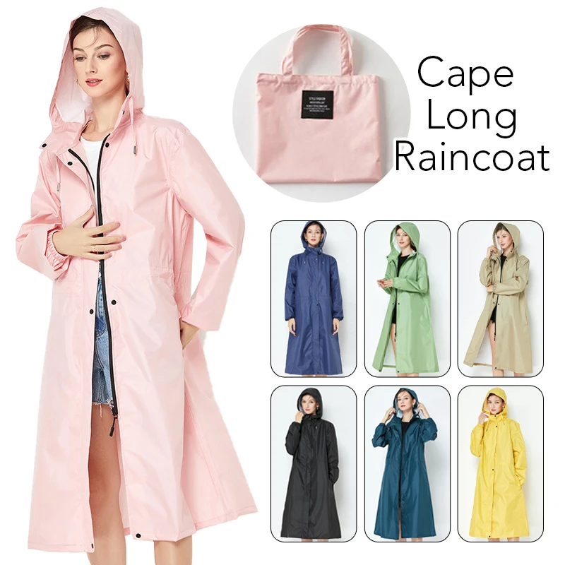 Top Trends: Women Waterproof Long Raincoat Lady Rain Coat Hooded Trench Jacket Windbreaker Lightweight Outdoor Hiking Tour Rainwear Shoppable Styles