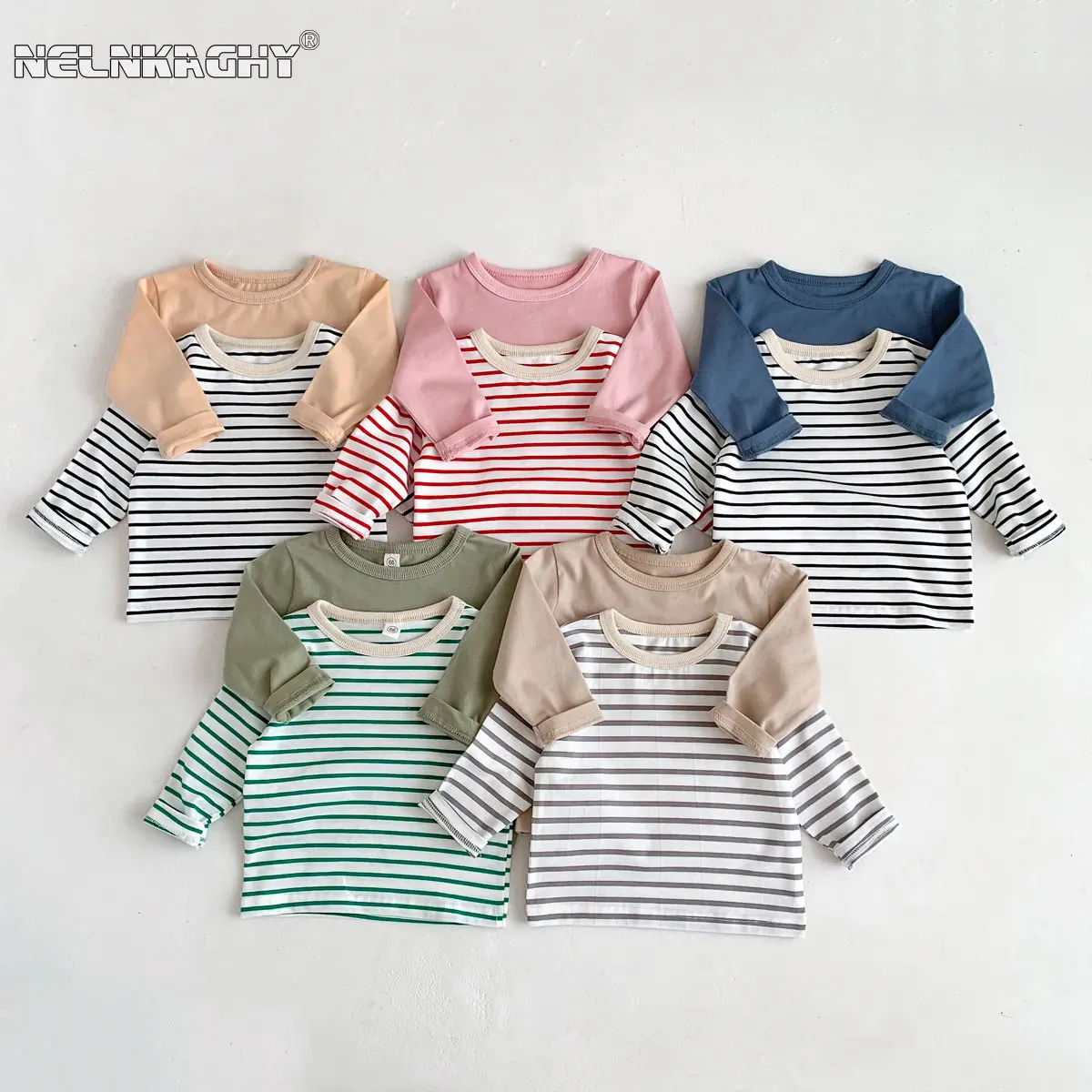 Top Trends: Infant Newborn Girls Boys Autumn Full Sleeve Striped Top Tees Kids Baby Casual Bottoming Shirts Toddler T-shirts Cotton Clothing Shoppable Styles