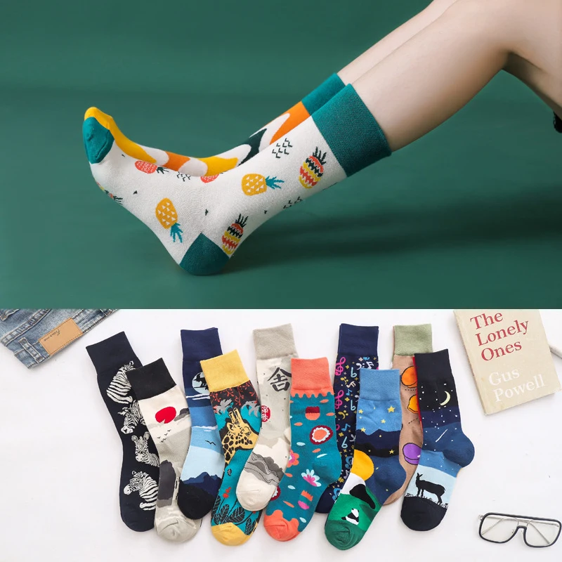 Top Trends: 2022 Men&#039;s And Women&#039;s Stockings Cartoon Street Personality European And American Version Cotton Socks Couple Socks Shoppable Styles