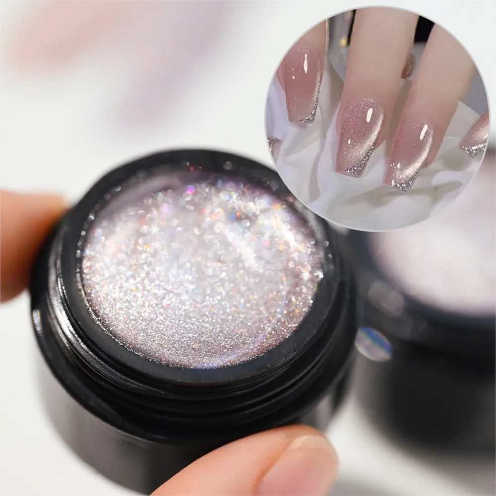 Top Trends: Magnetic Crystal Cat Eye Gel Polish For Manicure Soak Off UV Nail Gel 5 / 8ml Semi Permanent UV LED Cured Shining Glitter Varnish Shoppable Styles - Image 4