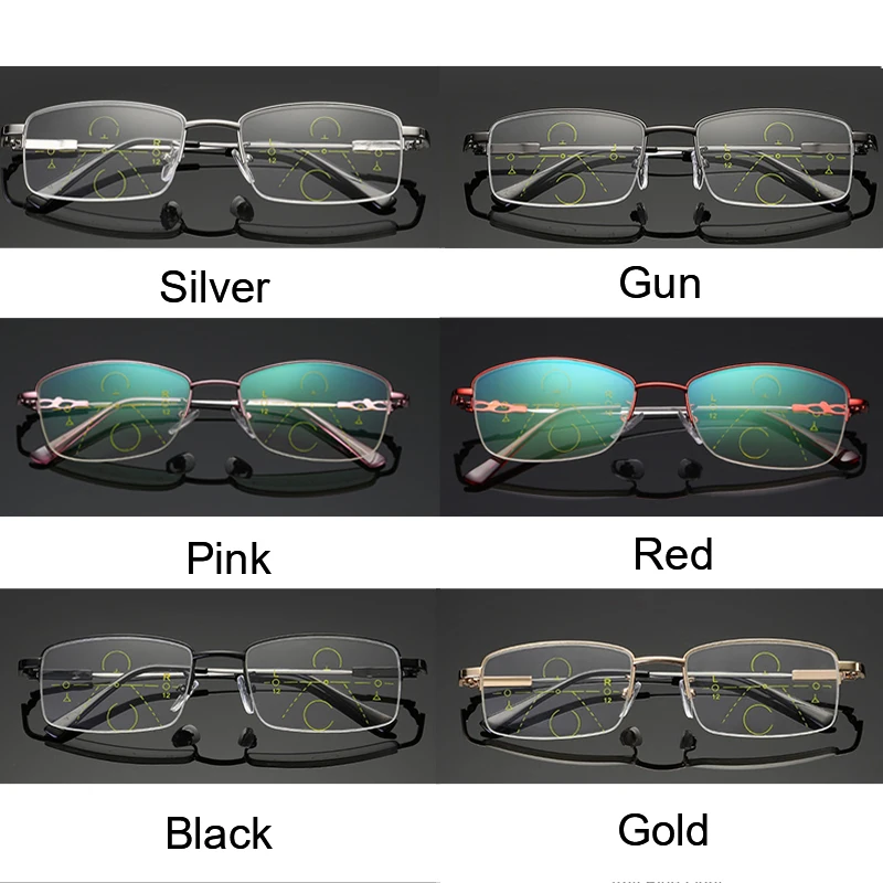 Top Trends: BLMUSA High Quality Progressive Multifocal Reading Glasses Men Titanium Anti Blue Light Glasses Women Casual Eyewear For Elderly Shoppable Styles - Image 6