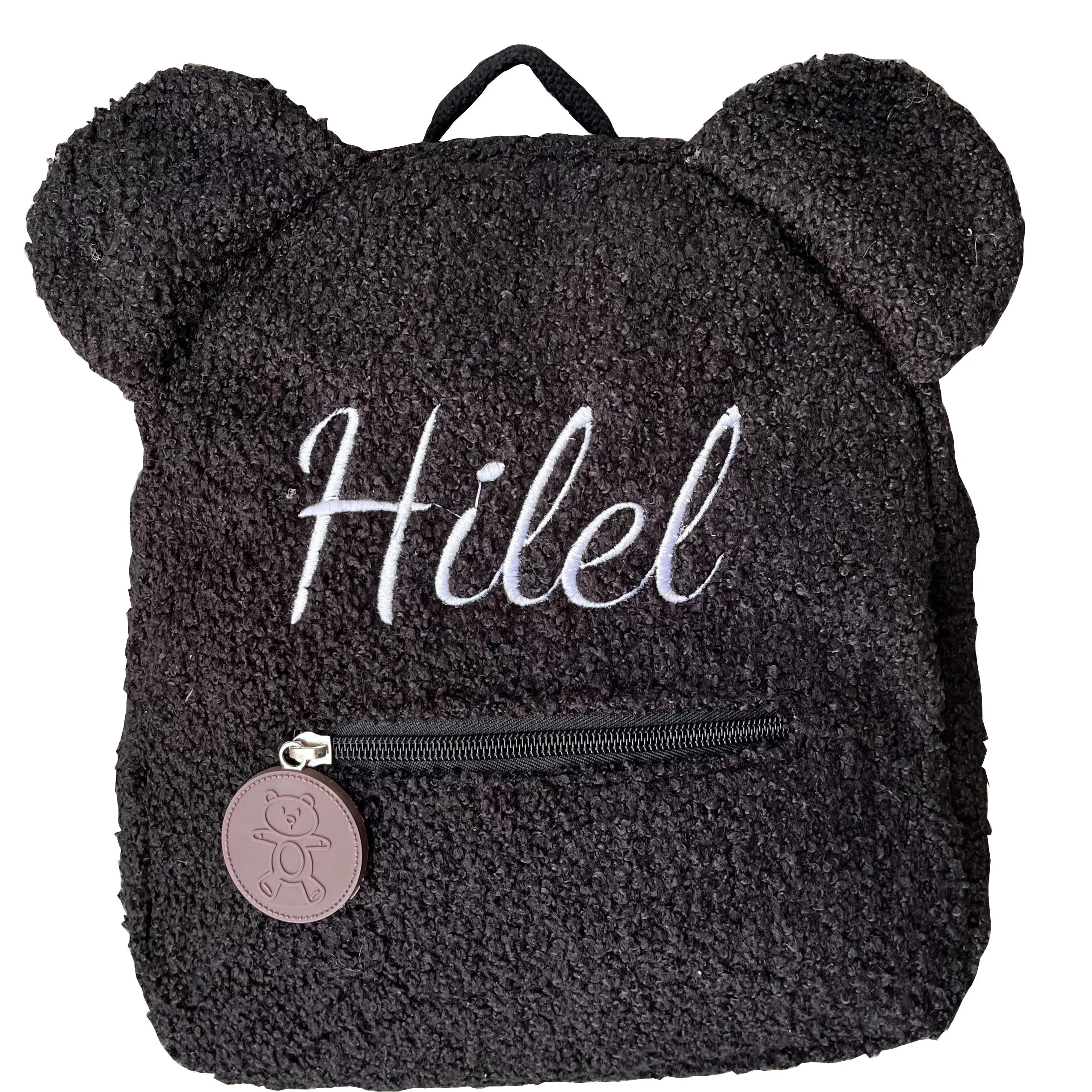 Top Trends: Personalised Cute Fleece Bear Ear Shaped Backpack Embroidered Name Plush Small Shoulder Handbag School Bag Travel Rucksack Shoppable Styles