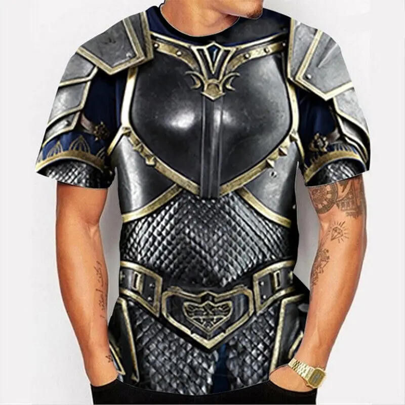 Top Trends: Summer Fashion Armor 3D Printed Short Sleeved T Shirt Man Women Casual Harajuku T Shirt Oversized Clothing Tops Shoppable Styles