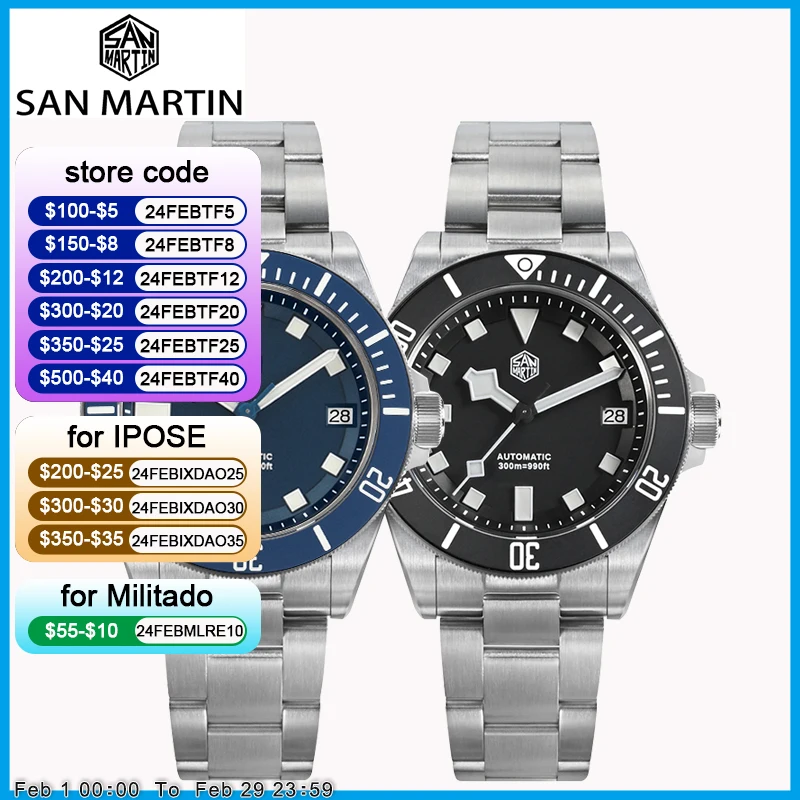 Top Trends: Watchdives X San Martin Diving Watch SN0121G 316L Sapphire Glass Ceramic Bezel 30Bar BGW-9 Luminous 39mm NH35 Luxury Wristwatch Shoppable Styles