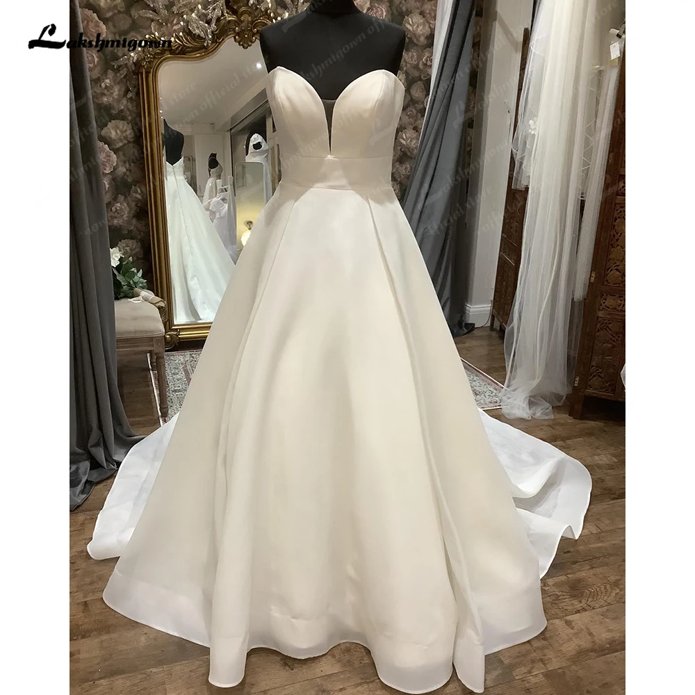 Top Trends: Lakshmigown Off Shoulder Sweetheart Neckline Boho A Line Wedding Dress For Bride Robe Civil Wedding Gown Elegant Suknia Slubna Shoppable Styles