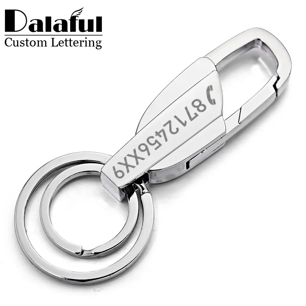 Top Trends: Custom Lettering Keychains Stainless Steel Keyrings Metal Engrave Name Customized Logo Key Chain For Car Women Men Gift K372 Shoppable Styles