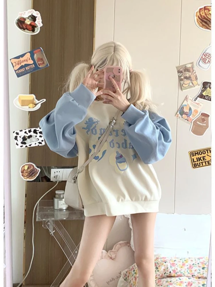 Top Trends: Deeptown Kawaii Sweet Pink Hoodies Women Japanese Harajuku Oversized Sweatshirts Female Loose Casual Long Sleeve Y2K Tops Korean Shoppable Styles - Image 5