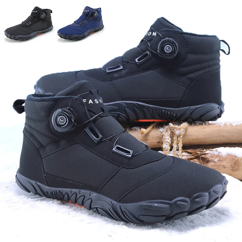 Top Trends: New Winter Men Boots Snow BareFoot Casual Shoe Women Warm Plush Cotton Shoes For For Trekking Climbing Working High Ankle Boot Shoppable Styles