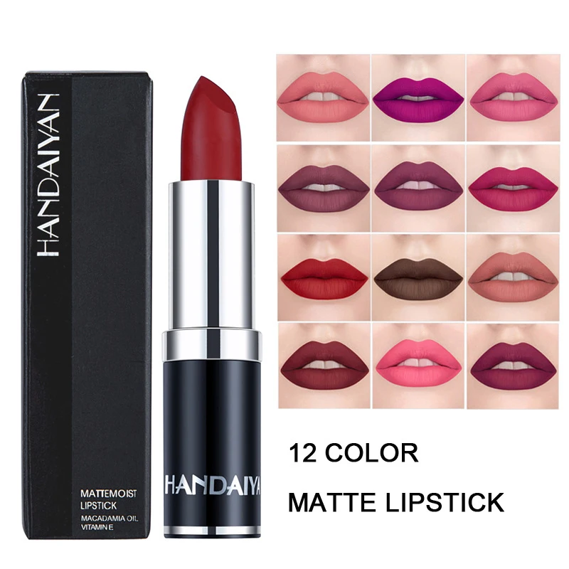 Top Trends: 12Color Lipstick Lip Makeup Sexy Woman Velvet Matte Lipgross Tint For Lips Long Lasting Waterproof Non-stick Cup Lip Cosmetics Shoppable Styles