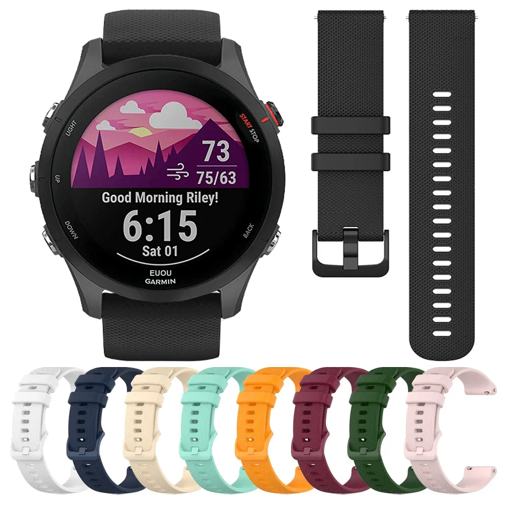 Top Trends: Quick Release 22mm 20mm 18mm Silicone Band For Garmin Forerunner 255 255S Music 245 55 / Venu 2 Plus 2S / Vivoactive4 4S Watch Strap Shoppable Styles