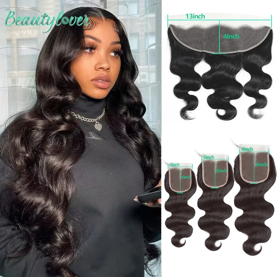 Top Trends: 13x4 13x6 Frontal Only 4X4 5X5 6X6 Lace Closure Ear To Ear Frontal Closure Body Wave Lace Frontal Closure 10A Remy Human Hair Shoppable Styles