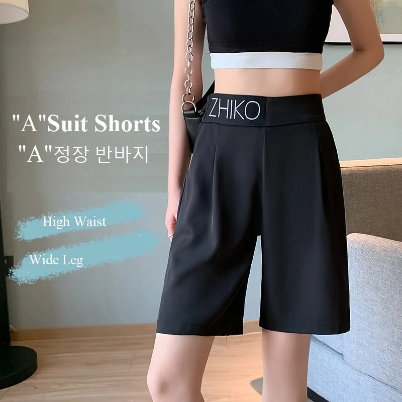 Top Trends: Shorts Women's Cycling Summer Shorts High Waist Black Suit Shorts Oversize Casual Basic Short Pants Korean Fashion CICHENG Shoppable Styles - Image 4