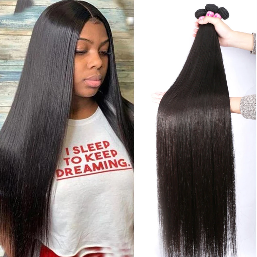 Top Trends: Straight Human Hair Bundles Hair Extensions All For 1 Real Brazilian Remy Human Hair Weave 3 4 Bundle Deals Straight Bundles Shoppable Styles