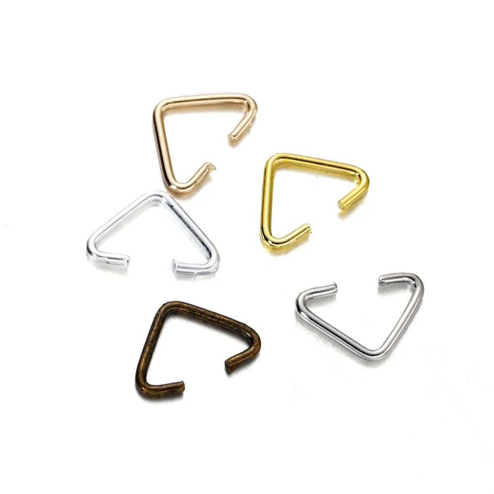 Top Trends: 20-100pcs Metal Iron Triangle Clasps Buckle Connector Jump Rings For DIY Earrings Bracelet Necklace Jewelry Making Accessories Shoppable Styles