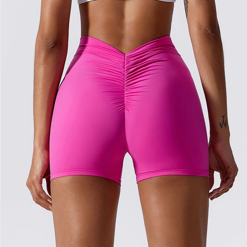 Top Trends: Women Yoga Shorts High Waist Scrunch Butt Lifting Comfort Fitness Gym Tights Squat Proof Naked Feel V-shaped Back Sports Shorts Shoppable Styles