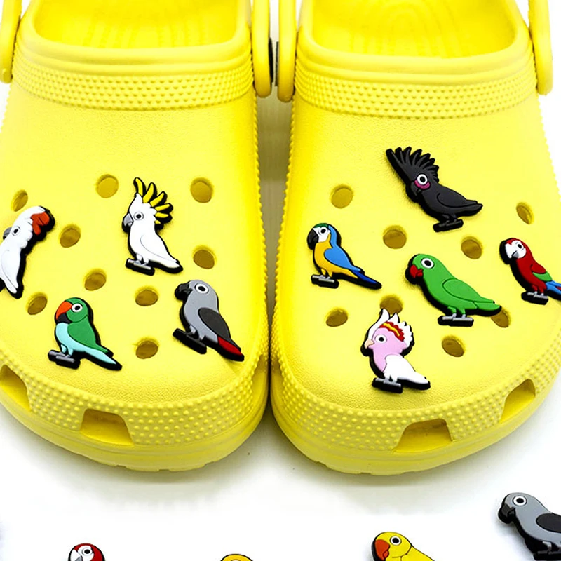 Top Trends: Wholesale 1pcs PVC Shoe Accessories For Crocs Charms Bird Badge Women Clogs Buckle Kids Pins Decoration Jeans Wristbands Shoppable Styles