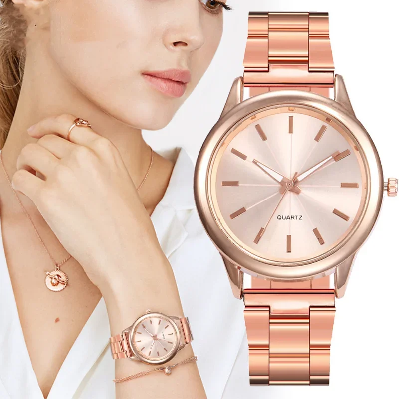 Top Trends: Ladies High-end Quartz Watch Stainless Steel Luminous Dial Leisure Watch Mesh Belt Watch Ladies Wristwatch Relogio Feminino Shoppable Styles