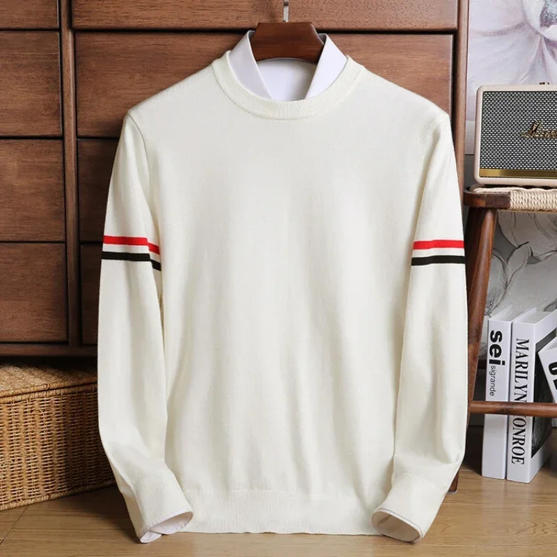 Top Trends: Luxury Men's 2023 Spring And Autumn New Men's Round Neck Pullover Fashion Thin Sweater Business Leisure Warm Sweater Shoppable Styles