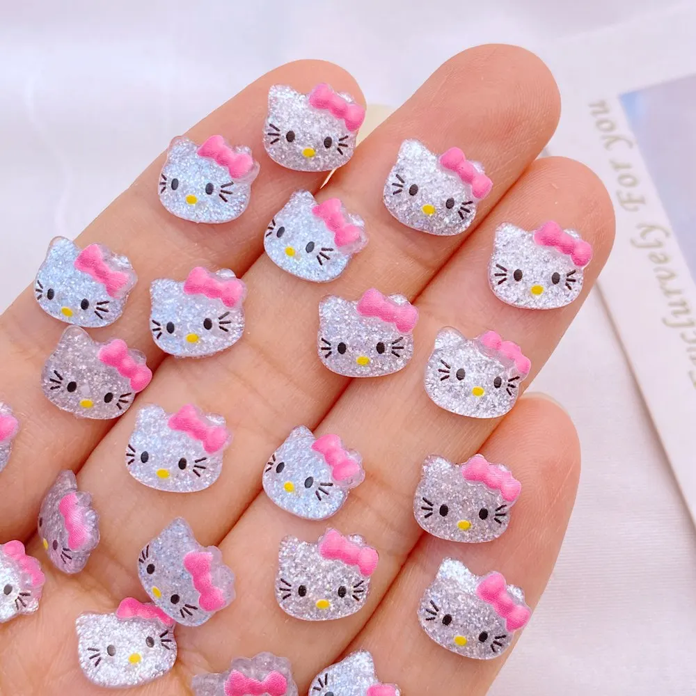 Top Trends: 50 Pieces / batch Cute Cartoon Cat Nail Art Decoration Resin Bow Series Nail Accessories DIY 3D Charm Shoppable Styles