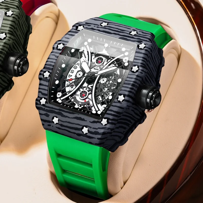 Top Trends: 100% Original New Style Fashion Waterproof Watch Men Silicone Barrel-Shaped Luminous Sports Shoppable Styles