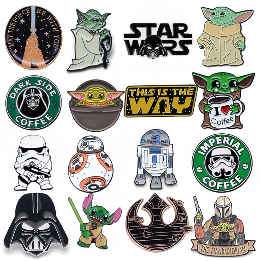 Top Trends: LT848 Cute Baby Yoda Enamel Pin Lapel Pins Badge Hats Clothes Backpack Decoration Jewelry Accessories Gifts Shoppable Styles