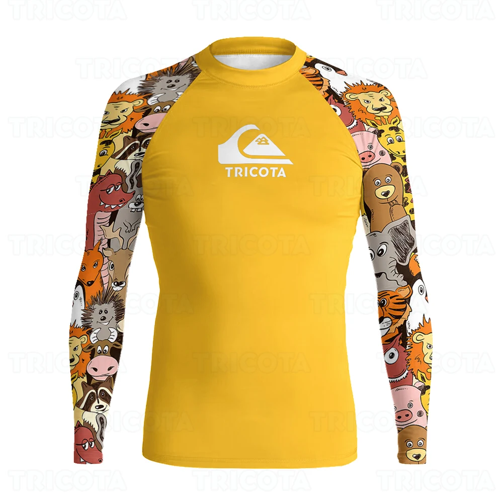 Top Trends: TRICOTA Surfing Shirts Men Professional Long Sleeve Surf T-Shirts Beach Rash Guard UV Protection Swimwear UPF+ 50 Diving Clothes Shoppable Styles