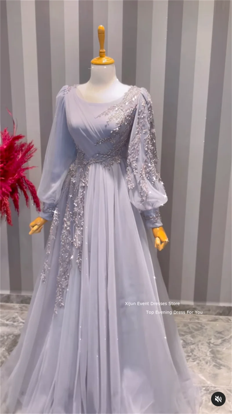 Top Trends: Xijun Modest Prom Dresses Moroccan Kaftan Evening Dresses Dubai Women Long Formal Party Dress Saudi Arabia Glitter Prom Gowns Shoppable Styles - Image 3