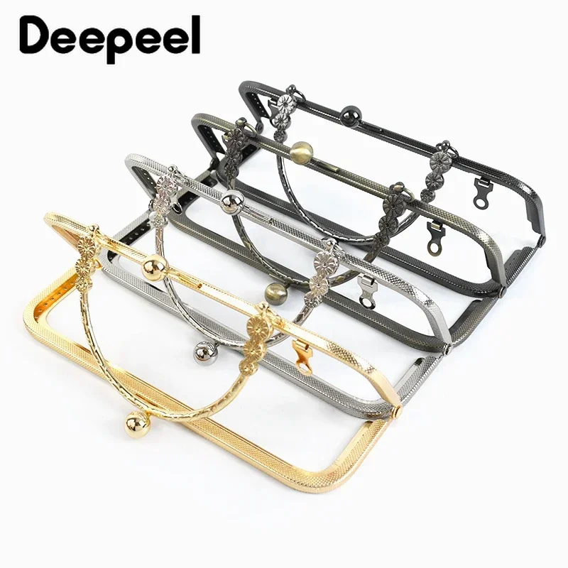 Top Trends: 1 / 2 / 5Pcs Deepeel 20.5cm Embossed Bags Handle Purse Frames Clutch Kiss Clasp Sewing Brackets DIY Metal Bag Handles Accessories Shoppable Styles - Image 4