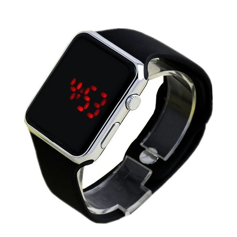 Top Trends: Sport Digital Watch Women Men Square LED Watch Silicone Electronic Watch Women&#039;s Watches Relogio Feminino Digital Shoppable Styles