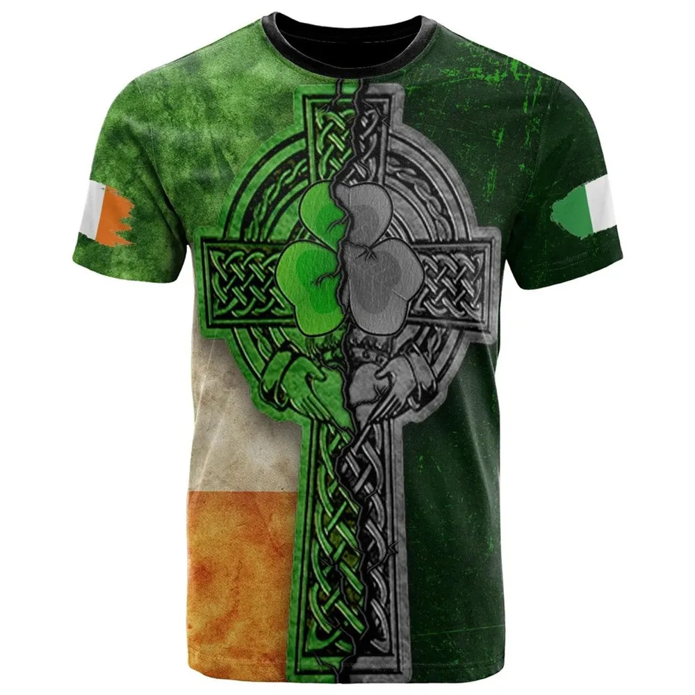 Top Trends: Summer Men's Irish St. Patrick's Day T-shirt 3D Printed Fashion Casual Street Short Sleeve O-neck Pullover Plus Size Clothing Shoppable Styles