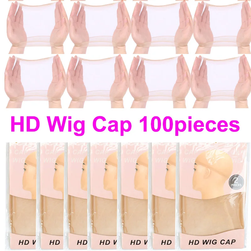 Top Trends: HD Wig Caps For Lace Front 100Pieces Ultra Thin Invisible Sheer Wig Cap For Women Stretchy Nylon Stocking Weave Caps Skin Blend Shoppable Styles