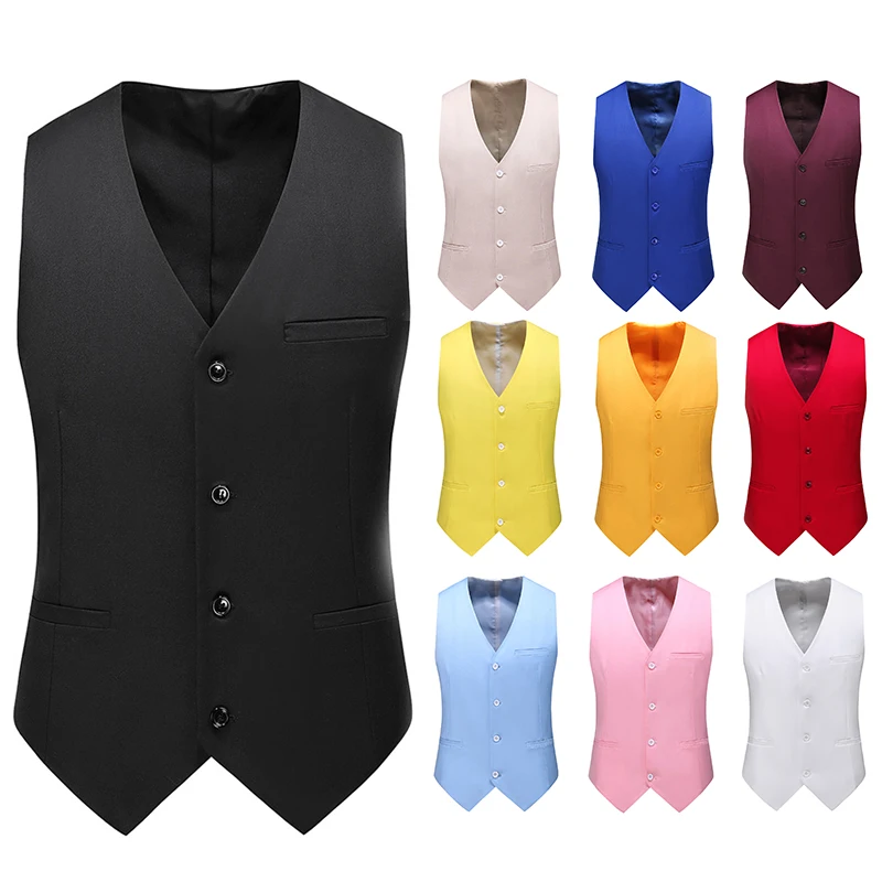 Top Trends: Waistcoat Arrival Dress Vests For Men Slim Mens Suit Vest Male Waistcoat Gilet Homme Casual Sleeveless Formal Business Jacket Shoppable Styles