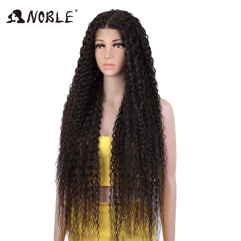 Top Trends: Noble Synthetic Lace Front Wig Long Curly 38 Inch Red Wig For Women Afro Kinky Curly Lace Front Wig Cosplay Blonde Lace Wig Shoppable Styles - Image 4