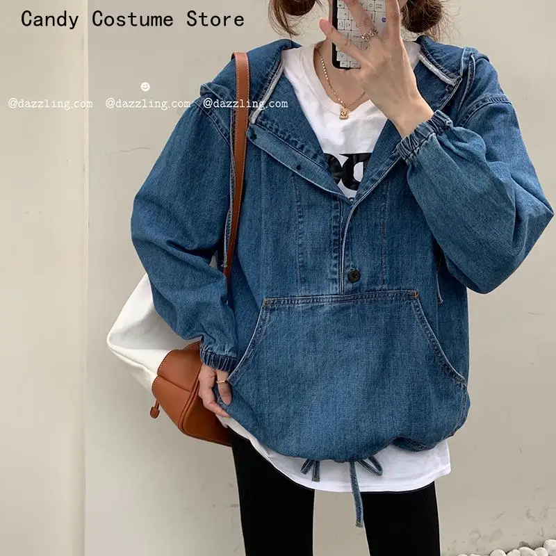 Top Trends: Fashion Button Casual Solid Coats Autumn Spring Women Denim Cropped Jacket Female Pockets Jean Jackets Ladies New Shoppable Styles