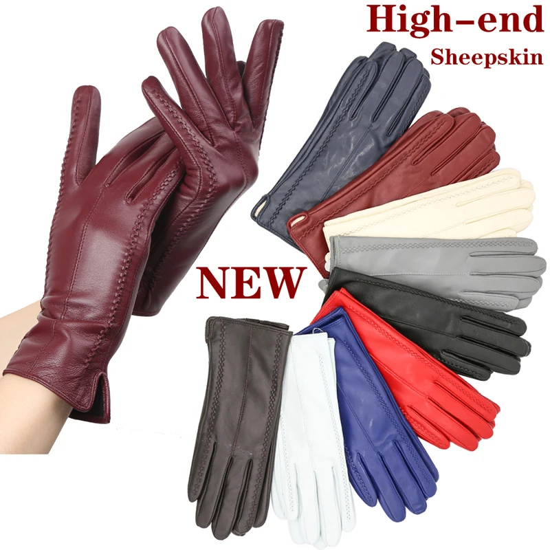 Top Trends: Fashion New Women&#039;s Gloves, sheepskin Women&#039;s Winter Gloves, multiple Colors Women&#039;s Leather Gloves High Grade Gloves-2226C Shoppable Styles