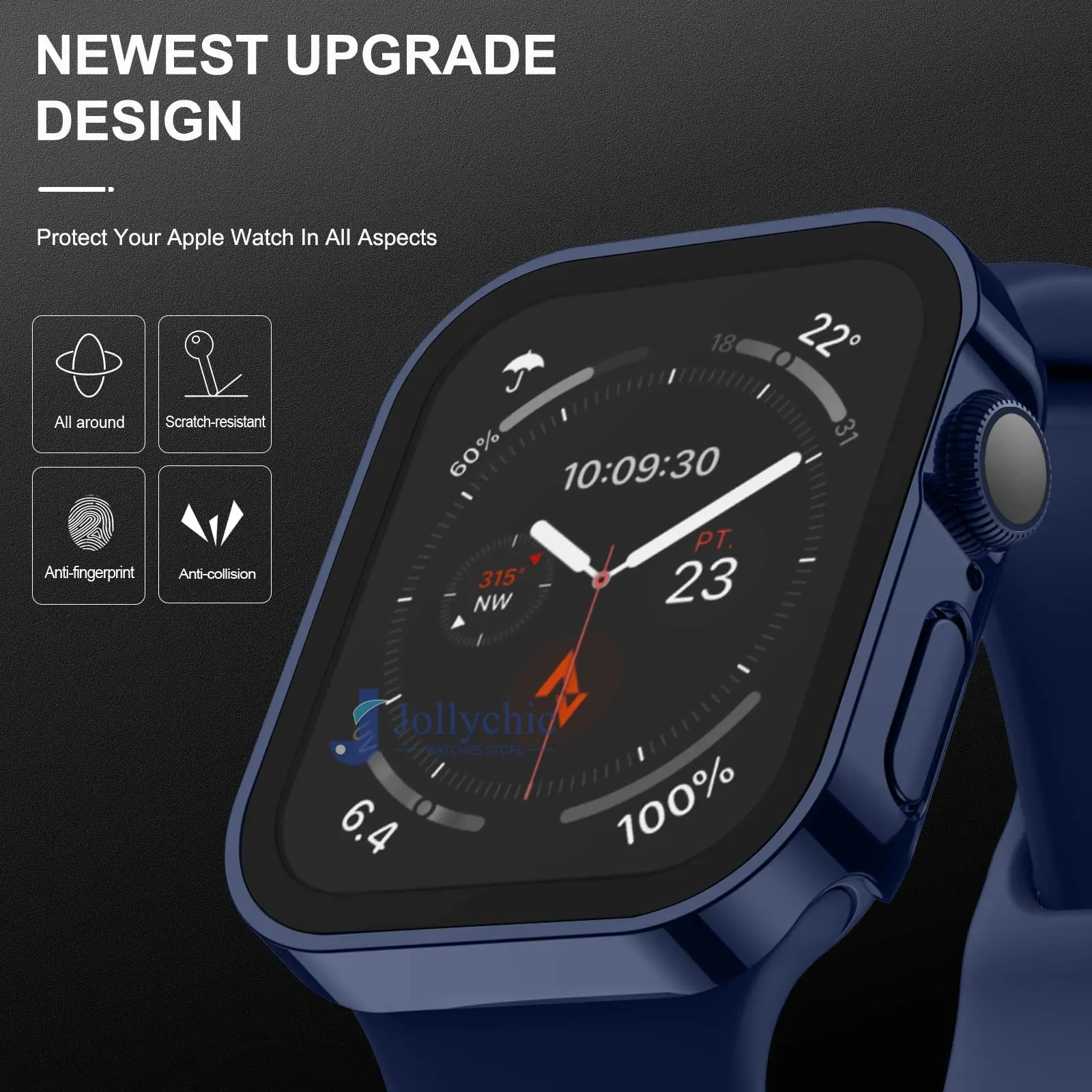 Top Trends: Waterproof Watch Upgrade Case Tempered Glass For Apple Watch Serie 8 7 Cover 40mm 44mm 41mm 45mm Protector Edge IWatch 6 SE 5 4 Shoppable Styles - Image 4