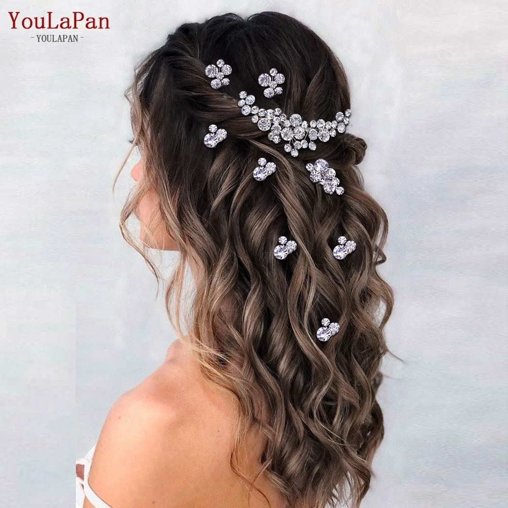 Top Trends: YouLaPan Bridal Hair Pin Rhinestone Woman Hair Comb Set Handmade Wedding Hair Accessories For Bride Hairpin Girl Hair Clip HP387 Shoppable Styles