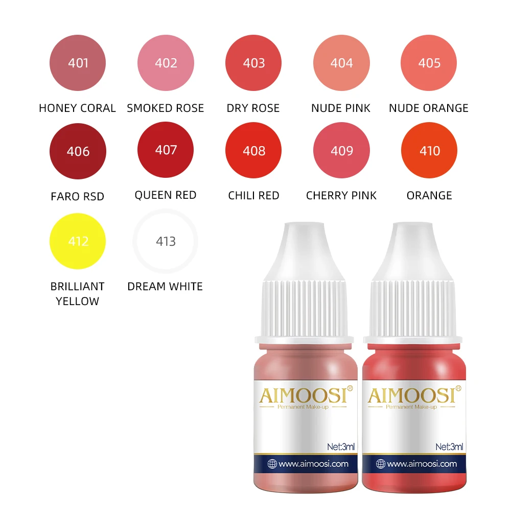 Top Trends: AIMOOSI 3ml Nude Color Tattoo Microblading Paint Ink Pigment For Semi Permanent Makeup Eyebrows Lips Tint Consumables Shoppable Styles - Image 6