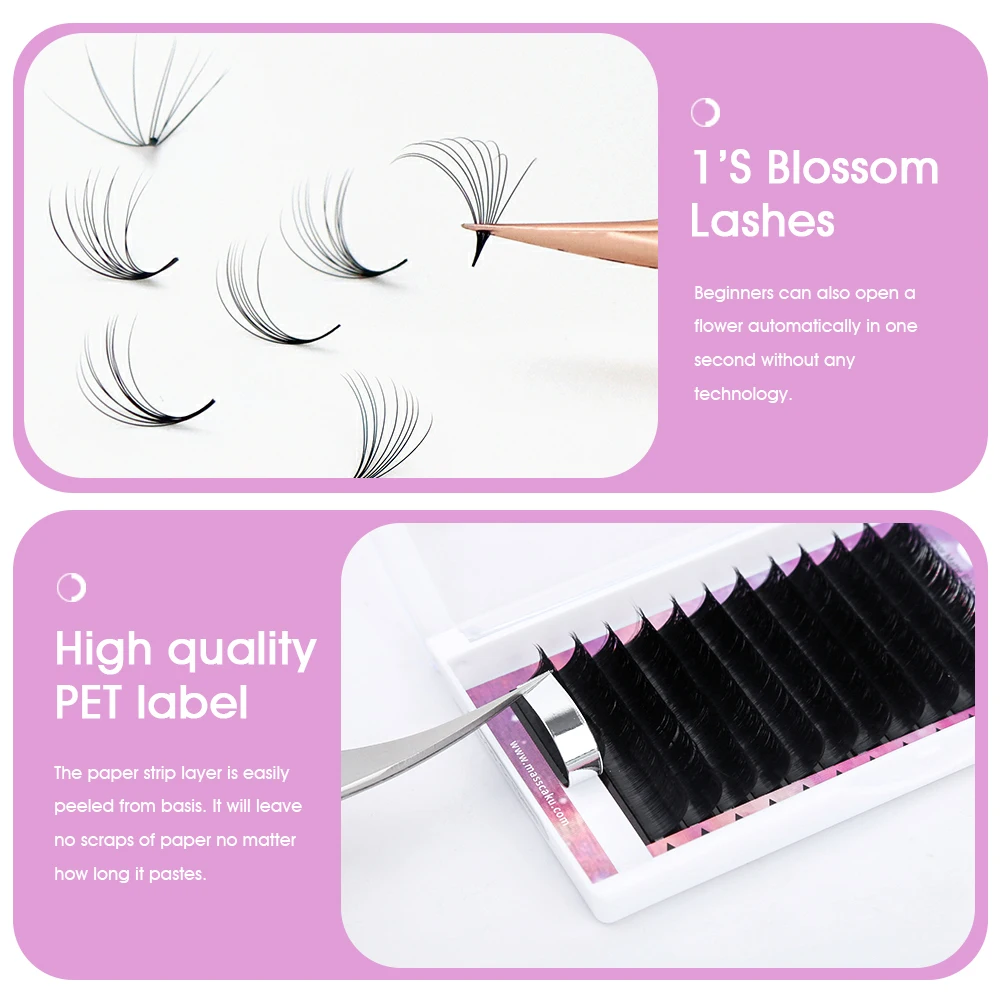 Top Trends: High Quality Masscaku Fast Blooming Eyelashes Easy Fan Faux Mink Eyelash Extension Soft Natural Auto Fanning Lashes Makeup Tools Shoppable Styles - Image 5