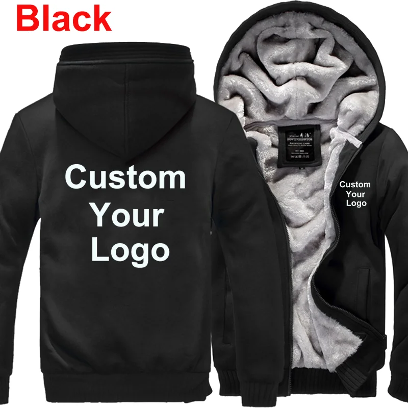 Top Trends: Men Fashion Hoodies Custom Your Logo Jackets Men Winter Zipper Hoodies Outdoor Casual Thicken Warm Jacket Coats Shoppable Styles