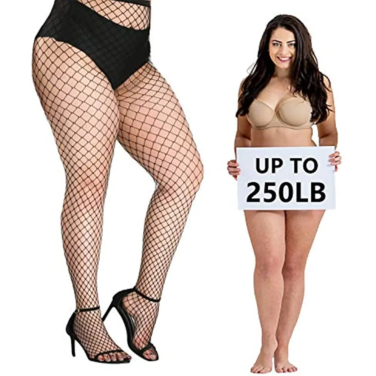 Top Trends: Fashion Mesh See-through Female Tights Long Stocking Plus Size Black Hollow Out Fishnet Pantyhose Small / Big Mesh Stockings Shoppable Styles